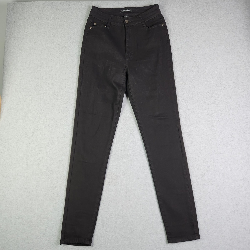 Fashion Nova‎ Jeans Womens 9 Black Cotton Blend Stretch Streetwear Skinny Leg